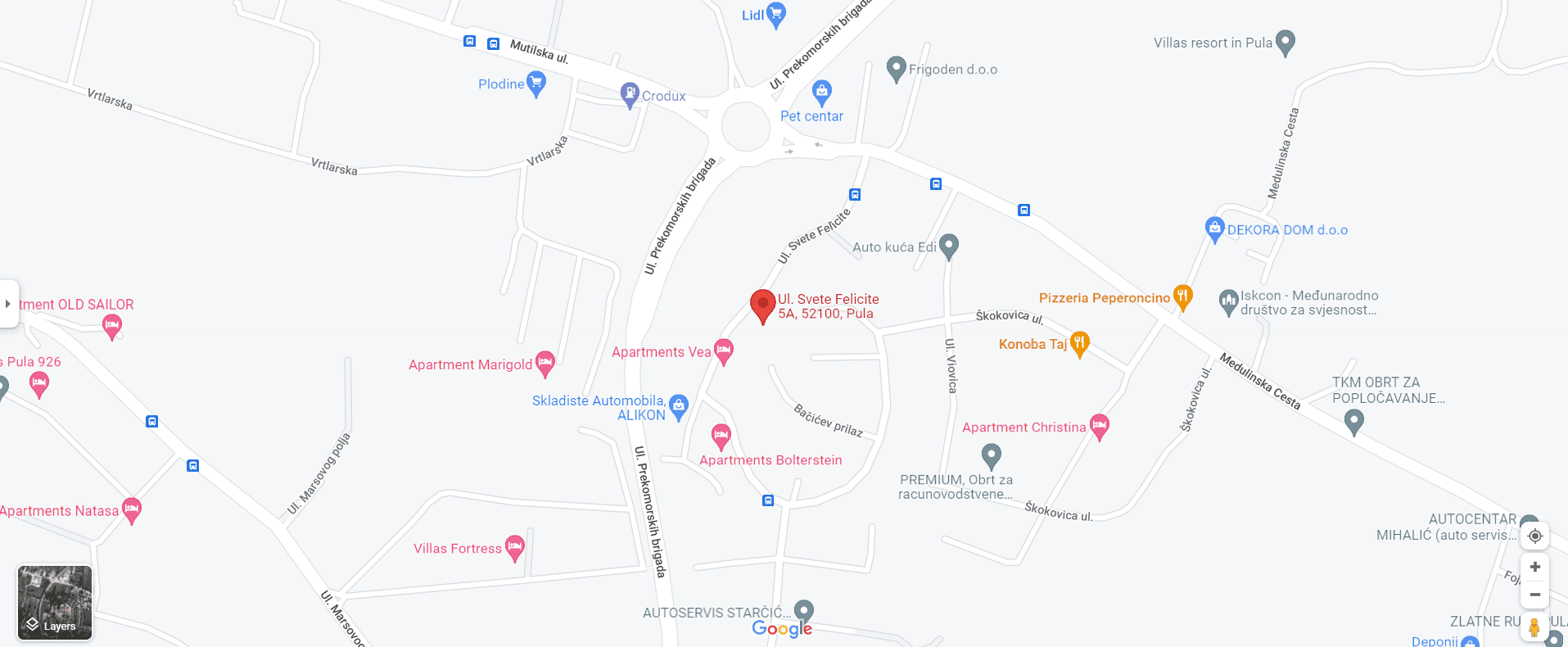 google maps lokacija Studio Geranij